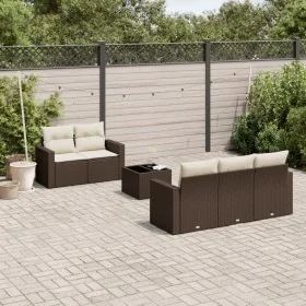 Set sofás de jardín 6 piezas y cojines ratán sintético marrón by , Modular outdoor sofas - Ref: Foro24-3251040, Price: 444,12...