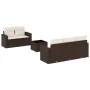 Set sofás de jardín 6 piezas y cojines ratán sintético marrón by , Modular outdoor sofas - Ref: Foro24-3251040, Price: 444,12...