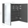 Armario de baño con espejo LED gris brillante 62x14x60 cm de vidaXL, Tocadores de baño - Ref: Foro24-326521, Precio: 103,24 €...