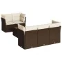 Juego de sofás de jardín 7 piezas con cojines ratán PE marrón von , Gartensets - Ref: Foro24-3249102, Preis: 482,89 €, Rabatt: %