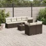 Set sofás de jardín 8 piezas y cojines ratán sintético marrón by , Garden sets - Ref: Foro24-3249142, Price: 524,50 €, Discou...