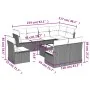 Set de sofás de jardín 9 pzas y cojines ratán sintético marrón by , Garden sets - Ref: Foro24-3217773, Price: 580,58 €, Disco...