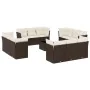 Set de sofás de jardín con cojines 13 piezas ratán PE marrón by , Garden sets - Ref: Foro24-3249182, Price: 975,54 €, Discoun...