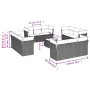 Set de sofás de jardín con cojines 13 piezas ratán PE marrón by , Garden sets - Ref: Foro24-3249182, Price: 975,54 €, Discoun...