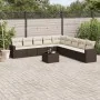 Set de sofás de jardín 10 pzas y cojines ratán sintético marrón von , Modulare Sofas für den Außenbereich - Ref: Foro24-32514...