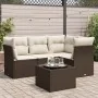 Set comedor de jardín 5 piezas y cojines ratán sintético marrón by , Garden sets - Ref: Foro24-3249432, Price: 352,44 €, Disc...
