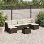Set sofás de jardín 8 piezas y cojines ratán sintético marrón von , Gartensets - Ref: Foro24-3218043, Preis: 480,14 €, Rabatt: %