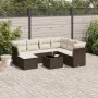 Set sofás de jardín 8 piezas y cojines ratán sintético marrón von , Gartensets - Ref: Foro24-3218003, Preis: 499,19 €, Rabatt: %