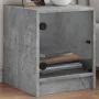 Mesita de noche con puerta de vidrio gris hormigón 35x37x42 cm von , Nachttische - Ref: Foro24-836349, Preis: 32,36 €, Rabatt: %