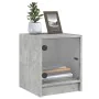 Mesita de noche con puerta de vidrio gris hormigón 35x37x42 cm von , Nachttische - Ref: Foro24-836349, Preis: 32,36 €, Rabatt: %