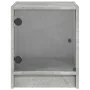 Mesita de noche con puerta de vidrio gris hormigón 35x37x42 cm von , Nachttische - Ref: Foro24-836349, Preis: 32,36 €, Rabatt: %