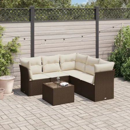 Set sofás de jardín 6 piezas y cojines ratán sintético marrón von , Gartensets - Ref: Foro24-3249472, Preis: 411,80 €, Rabatt: %