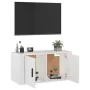 Mueble para TV de pared blanco brillante 80x34,5x40 cm by , TV Furniture - Ref: Foro24-816626, Price: 44,48 €, Discount: %