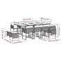 Set comedor de jardín con cojines 13 pzas ratán sintético gris von , Gartensets - Ref: Foro24-3211346, Preis: 798,43 €, Rabat...