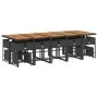 Set comedor de jardín con cojines 15 pzas ratán sintético negro von , Gartensets - Ref: Foro24-3211359, Preis: 934,22 €, Raba...