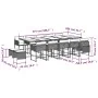 Set comedor de jardín con cojines 15 pzas ratán sintético negro von , Gartensets - Ref: Foro24-3211359, Preis: 934,22 €, Raba...