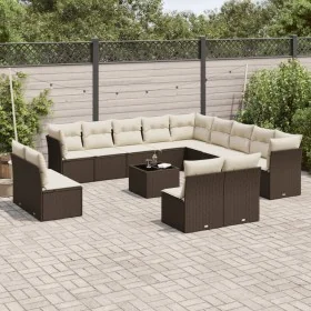 Set sofás de jardín 14 pzas con cojines ratán sintético marrón von , Gartensets - Ref: Foro24-3250342, Preis: 857,67 €, Rabat...