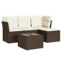 Set comedor de jardín 5 piezas y cojines ratán sintético marrón by , Garden sets - Ref: Foro24-3217553, Price: 307,52 €, Disc...