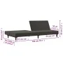 Sofá cama de 2 plazas terciopelo gris oscuro by , Sofas - Ref: Foro24-375733, Price: 235,55 €, Discount: %