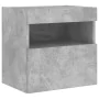 Muebles TV pared con LED 6 pzas madera ingeniería gris hormigón by , TV Furniture - Ref: Foro24-3216735, Price: 204,64 €, Dis...