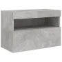 Muebles TV pared con LED 6 pzas madera ingeniería gris hormigón by , TV Furniture - Ref: Foro24-3216735, Price: 204,64 €, Dis...