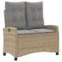 Sillón reclinable de jardín con cojines ratán sintético beige by , garden benches - Ref: Foro24-368230, Price: 182,88 €, Disc...