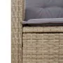 Sillón reclinable de jardín con cojines ratán sintético beige by , garden benches - Ref: Foro24-368230, Price: 182,88 €, Disc...