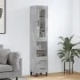 Aparador de madera contrachapada gris hormigón 34,5x34x180 cm by , Sideboards - Ref: Foro24-3199325, Price: 112,51 €, Discoun...