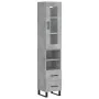 Aparador de madera contrachapada gris hormigón 34,5x34x180 cm by , Sideboards - Ref: Foro24-3199325, Price: 112,51 €, Discoun...
