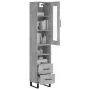 Aparador de madera contrachapada gris hormigón 34,5x34x180 cm by , Sideboards - Ref: Foro24-3199325, Price: 112,51 €, Discoun...