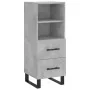 Aparador de madera contrachapada gris hormigón 34,5x34x180 cm by , Sideboards - Ref: Foro24-3199325, Price: 112,51 €, Discoun...