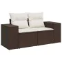 Sofá de jardín con cojines 2 plazas ratán sintético marrón by , Outdoor sofas - Ref: Foro24-366223, Price: 186,41 €, Discount: %