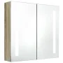Badezimmerschrank mit Spiegel und LED in Eichenfarbe 62x14x60 cm von vidaXL, Badezimmerwaschtische - Ref: Foro24-326522, Prei...