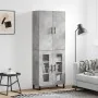 Aparador alto madera contrachapada gris hormigón 69,5x34x180 cm von , Sideboards - Ref: Foro24-3195759, Preis: 147,63 €, Raba...