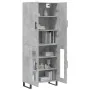 Aparador alto madera contrachapada gris hormigón 69,5x34x180 cm von , Sideboards - Ref: Foro24-3195759, Preis: 147,63 €, Raba...