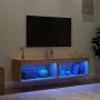 Muebles para TV con luces LED 2 uds roble Sonoma 60x30x30 cm von , TV-Möbel - Ref: Foro24-837132, Preis: 83,65 €, Rabatt: %