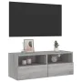 Mueble de pared TV madera de ingeniería Sonoma gris 80x30x30 cm de , Muebles TV - Ref: Foro24-836878, Precio: 51,10 €, Descue...