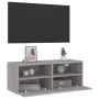 Mueble de pared TV madera de ingeniería Sonoma gris 80x30x30 cm de , Muebles TV - Ref: Foro24-836878, Precio: 51,10 €, Descue...