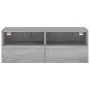 Mueble de pared TV madera de ingeniería Sonoma gris 80x30x30 cm de , Muebles TV - Ref: Foro24-836878, Precio: 51,10 €, Descue...