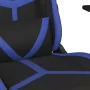 Silla gaming de masaje cuero sintético negro y azul by , Gaming chairs - Ref: Foro24-345423, Price: 114,62 €, Discount: %