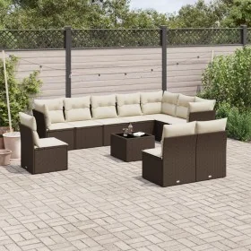 Set de sofás de jardín 11 pzas cojines ratán sintético marrón by , Garden sets - Ref: Foro24-3249652, Price: 683,76 €, Discou...