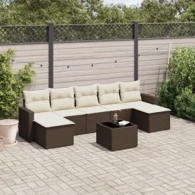 Set sofás de jardín 8 piezas y cojines ratán sintético marrón by , Garden sets - Ref: Foro24-3219343, Price: 467,02 €, Discou...