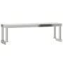 Mesa de trabajo para cocina con estante acero inox 110x55x120cm de , Restauración - Ref: Foro24-3208895, Precio: 225,19 €, De...