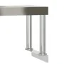 Mesa de trabajo para cocina con estante acero inox 110x55x120cm de , Restauración - Ref: Foro24-3208895, Precio: 225,19 €, De...
