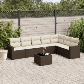 Set sofás de jardín 8 piezas y cojines ratán sintético marrón by , Modular outdoor sofas - Ref: Foro24-3251400, Price: 520,65...