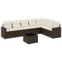 Set sofás de jardín 8 piezas y cojines ratán sintético marrón by , Modular outdoor sofas - Ref: Foro24-3251400, Price: 520,49...