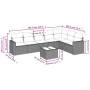 Set sofás de jardín 8 piezas y cojines ratán sintético marrón by , Modular outdoor sofas - Ref: Foro24-3251400, Price: 520,49...