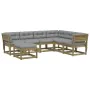 Juego de muebles jardín 7 pzas y cojines madera pino impregnada de , Conjuntos de jardín - Ref: Foro24-3216934, Precio: 760,1...