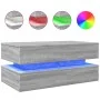 Mesa de centro con luces LED gris Sonoma 90x50x40 cm by , Coffee table - Ref: Foro24-839866, Price: 112,74 €, Discount: %