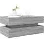 Mesa de centro con luces LED gris Sonoma 90x50x40 cm by , Coffee table - Ref: Foro24-839866, Price: 112,74 €, Discount: %